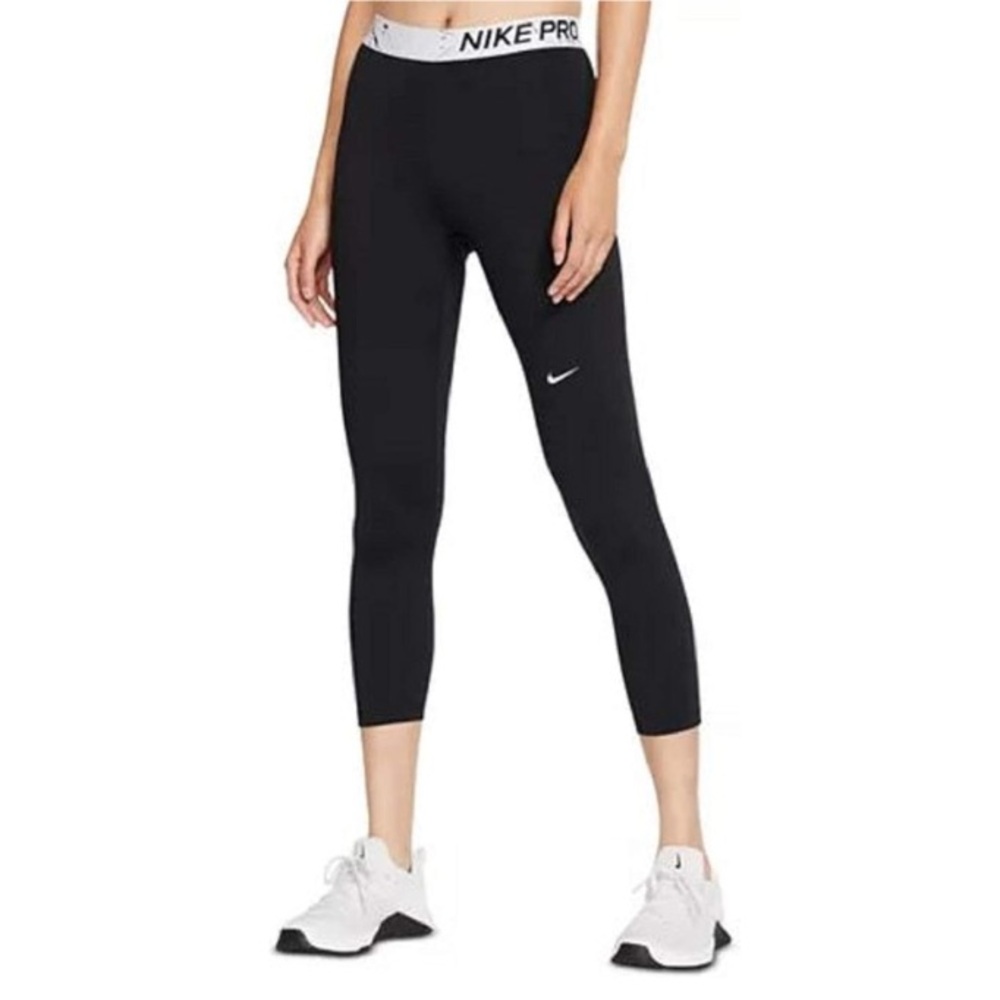 Nike Women’s Pro Marble Black & White Cropped Leggings